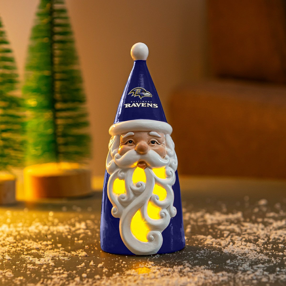 Baltimore Ravens Santa LED Statuary, 8", NFL, Home