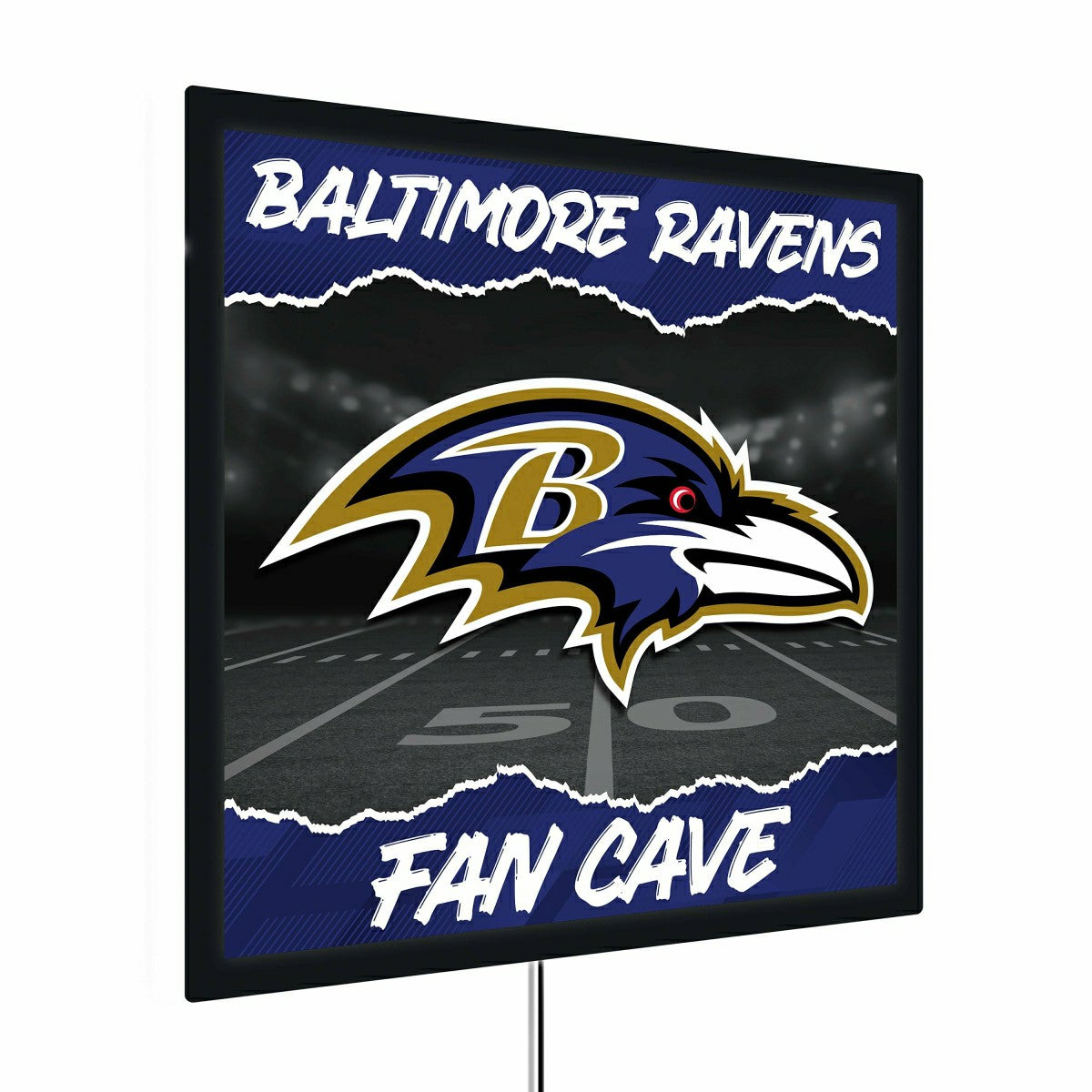 Baltimore Ravens 23"H x 23"L LED Wall Decor, Edgelite, Square, NFL, Home
