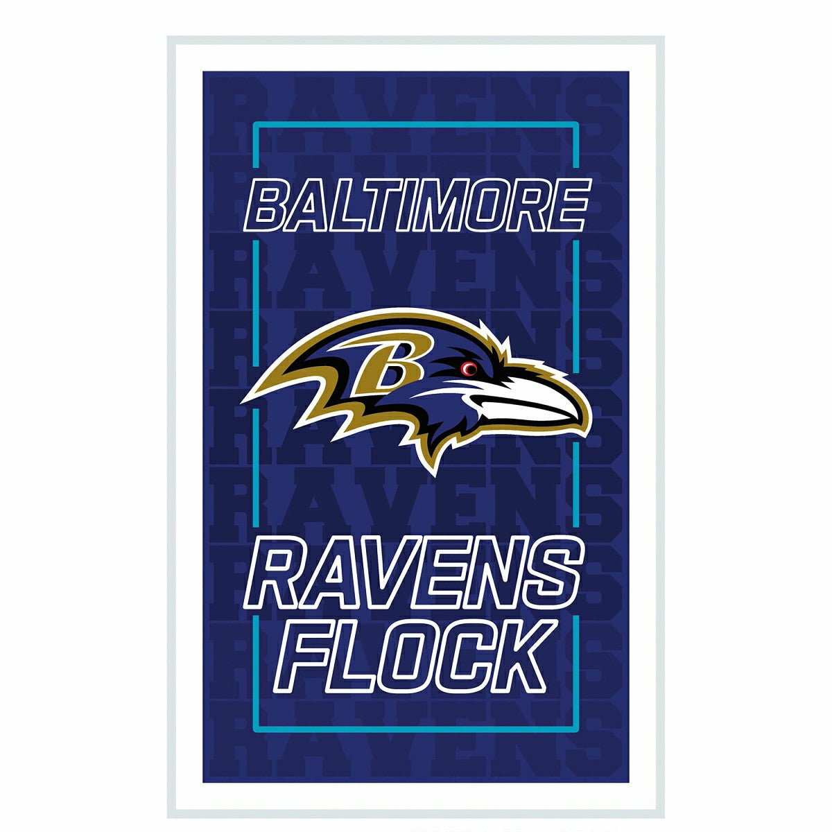 Baltimore Ravens NFL Football Rectangle Neolite LED Decor, NFL, Home