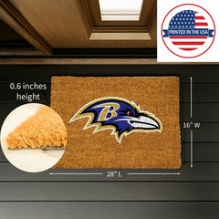 Coir Mat, 16"x28", Baltimore Ravens, NFL