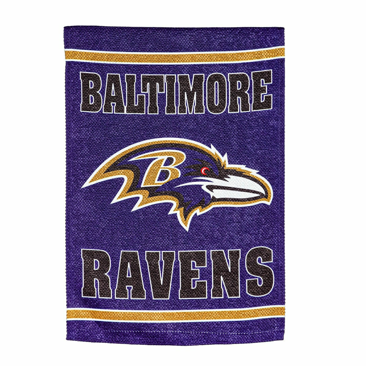 Embossed Suede Flag, GDN Size, Baltimore Ravens, NFL, Home