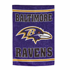 Embossed Suede Flag, GDN Size, Baltimore Ravens, NFL, Home