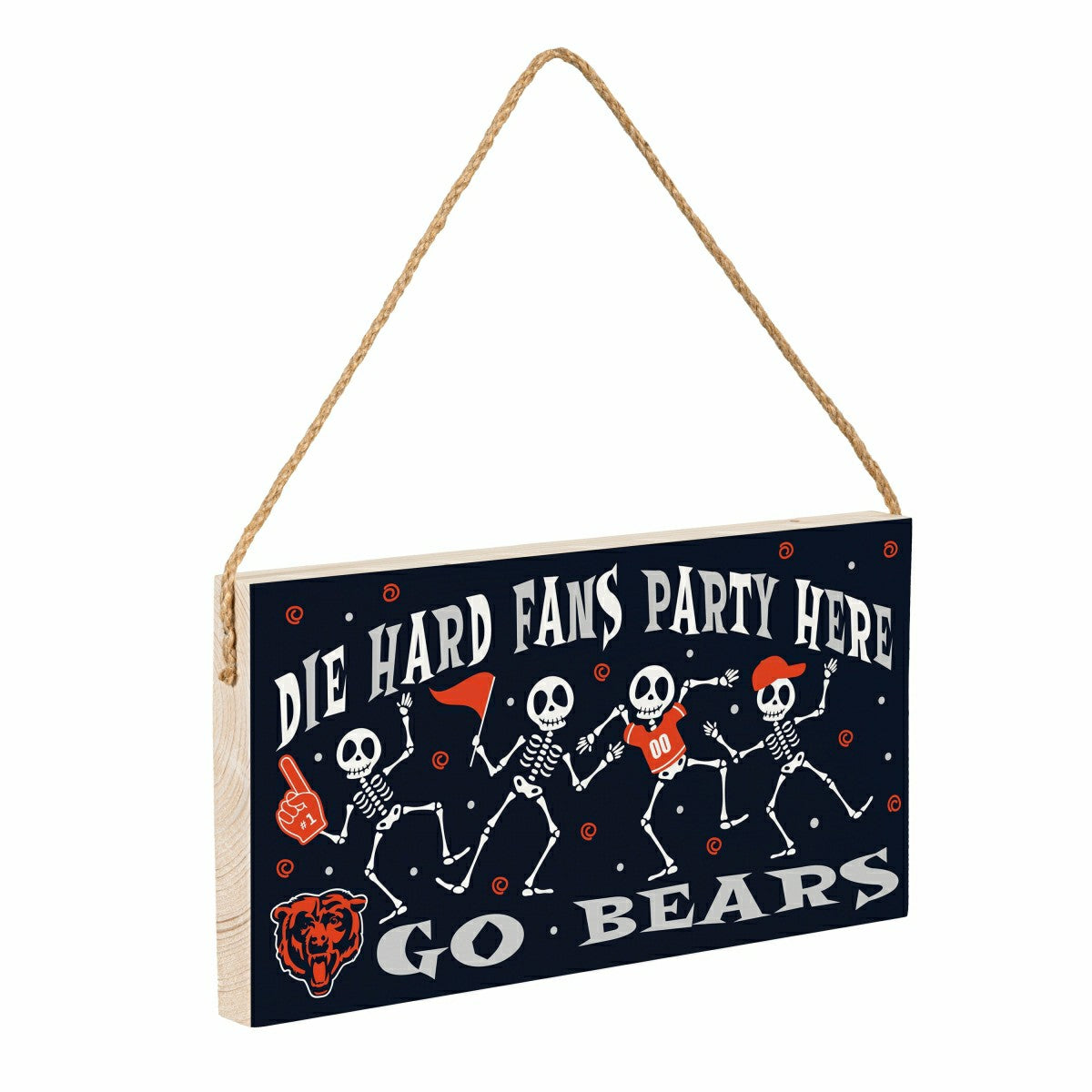 Chicago Bears Halloween Wood Wall Sign, 6x11, NFL, Home