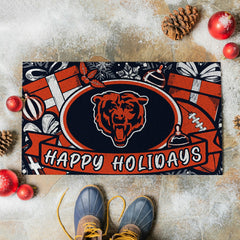 Chicago Bears Holiday PVC Mat, 28"x16", NFL