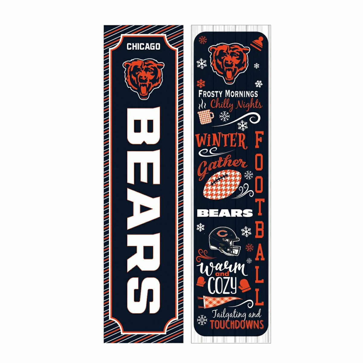 Chicago Bears 46" Double Sided Leaner, Winter Seasonal, NFL, Home