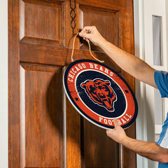 Chicago Bears Round Door Décor with Hanging Rope, 18x18, NFL, Home