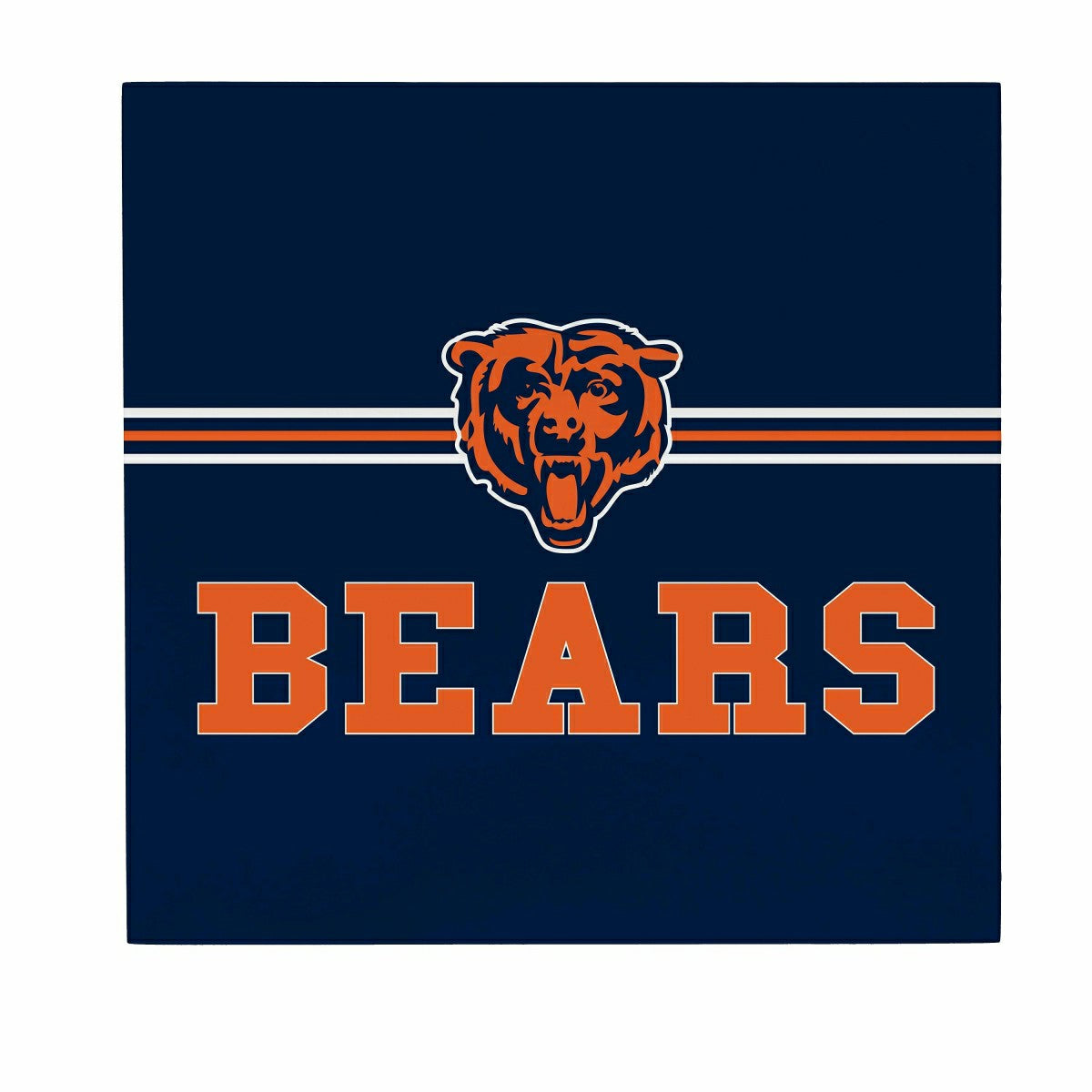 Chicago Bears Wood Wall Sign, 12x12, NFL, Home