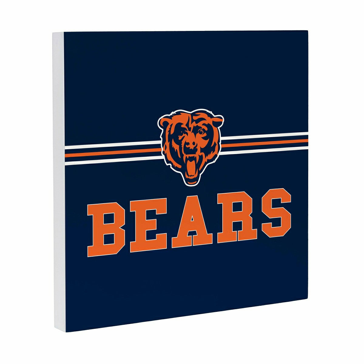 Chicago Bears Wood Wall Sign, 12x12, NFL, Home