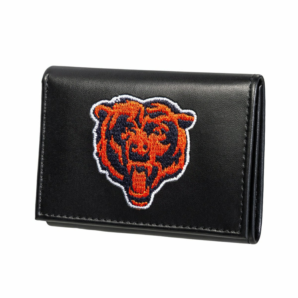 Chicago Bears Black Tri-Fold Embroidered Wallet, NFL, Home