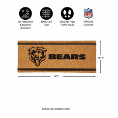 Chicago Bears Extra Large One Color Coir Mat, 60"x24", NFL