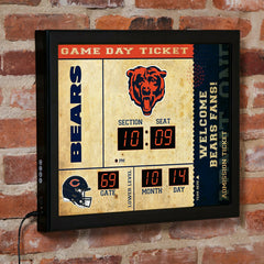 Scoreboard Wall Clock, Chicago Bears, NFL, Home