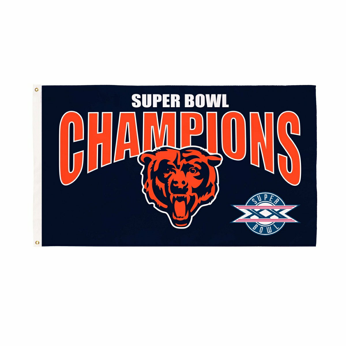Chicago Bears Superbowl XX Champions Football 3x5 Flag, NFL, Home