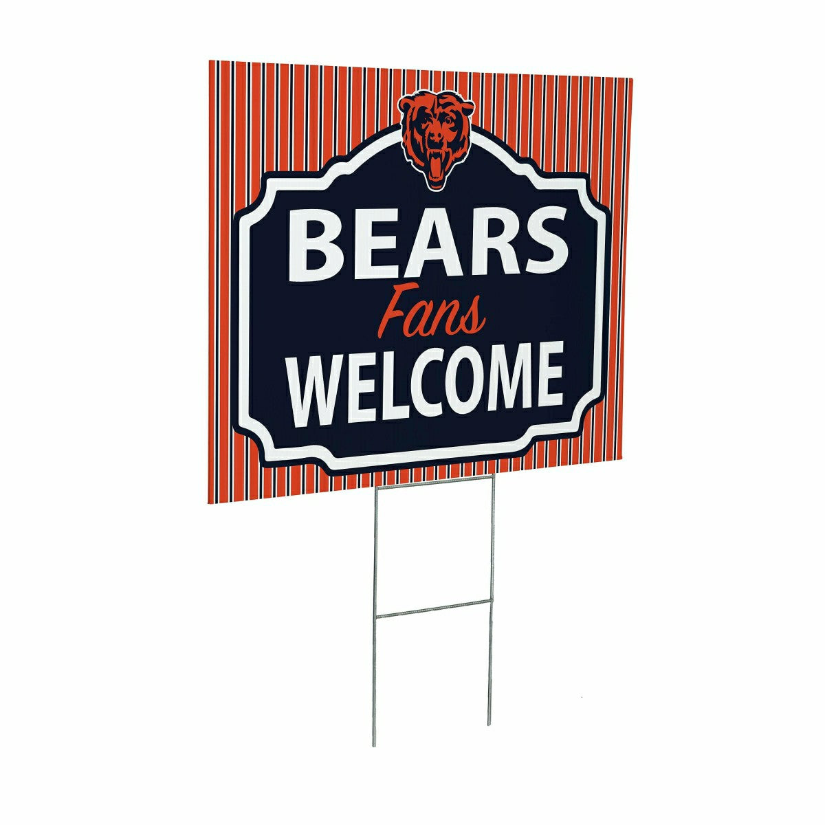 Chicago Bears Coroplast Yard Sign, "Fans Welcome", NFL, Home