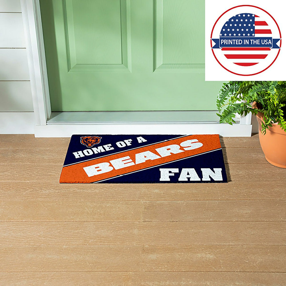 Chicago Bears, PVC Mat COLOR, Home of a Fan, NFL