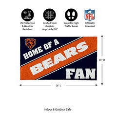 Chicago Bears, PVC Mat COLOR, Home of a Fan, NFL