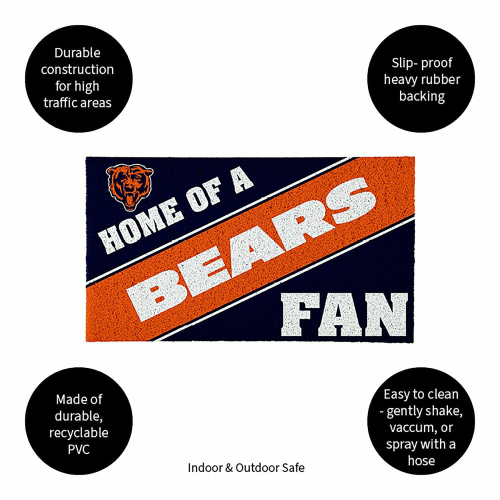 Chicago Bears, PVC Mat COLOR, Home of a Fan, NFL