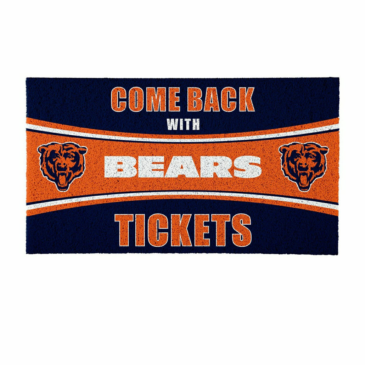 28" x 16" PVC Trapper Mat, Come Back with Tickets, Chicago Bears, NFL