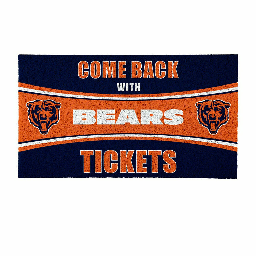 28" x 16" PVC Trapper Mat, Come Back with Tickets, Chicago Bears, NFL