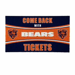 28" x 16" PVC Trapper Mat, Come Back with Tickets, Chicago Bears, NFL