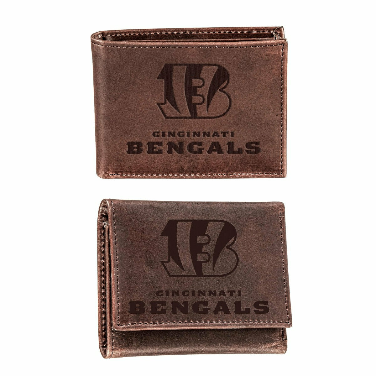 Cincinnati Bengals, Bi-Fold and Tri-Fold Wallet Gift Set, Brown, NFL, Home