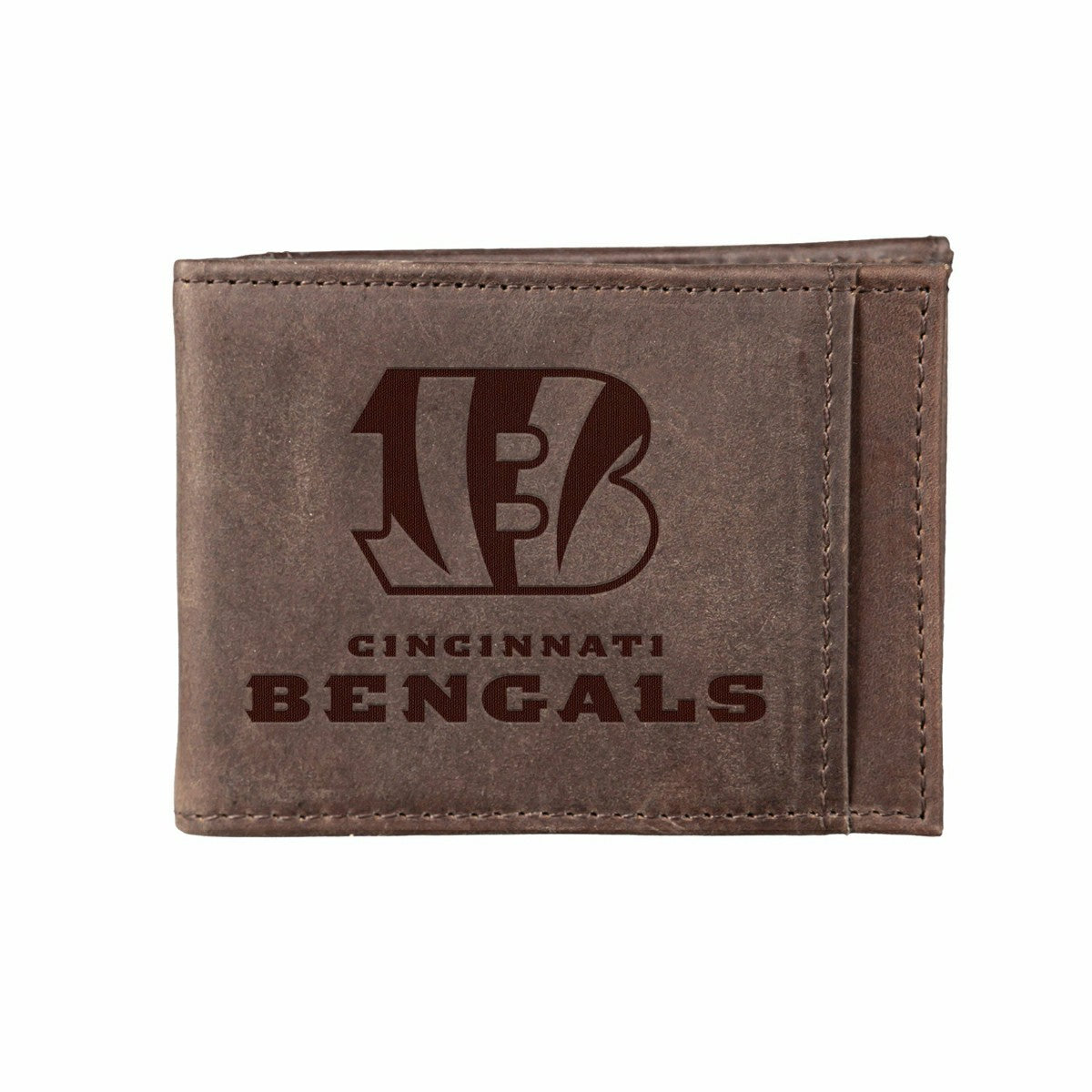 Front Pocket Wallet w/ RFID Blocking, Cincinnati Bengals, Brown, NFL, Home