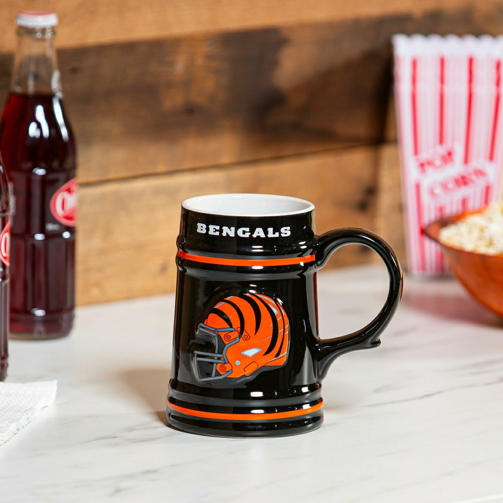 Cincinnati Bengals Ceramic Stein Cup, 24oz, NFL, Home