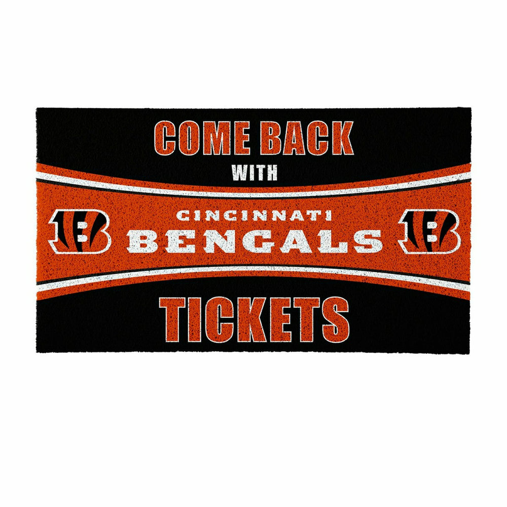 28" x 16" PVC Trapper Mat, Come Back with Tickets, Cincinnati Bengals, NFL