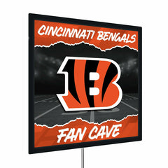 Cincinnati Bengals 23"H x 23"L LED Wall Decor, Edgelite, Square, NFL, Home
