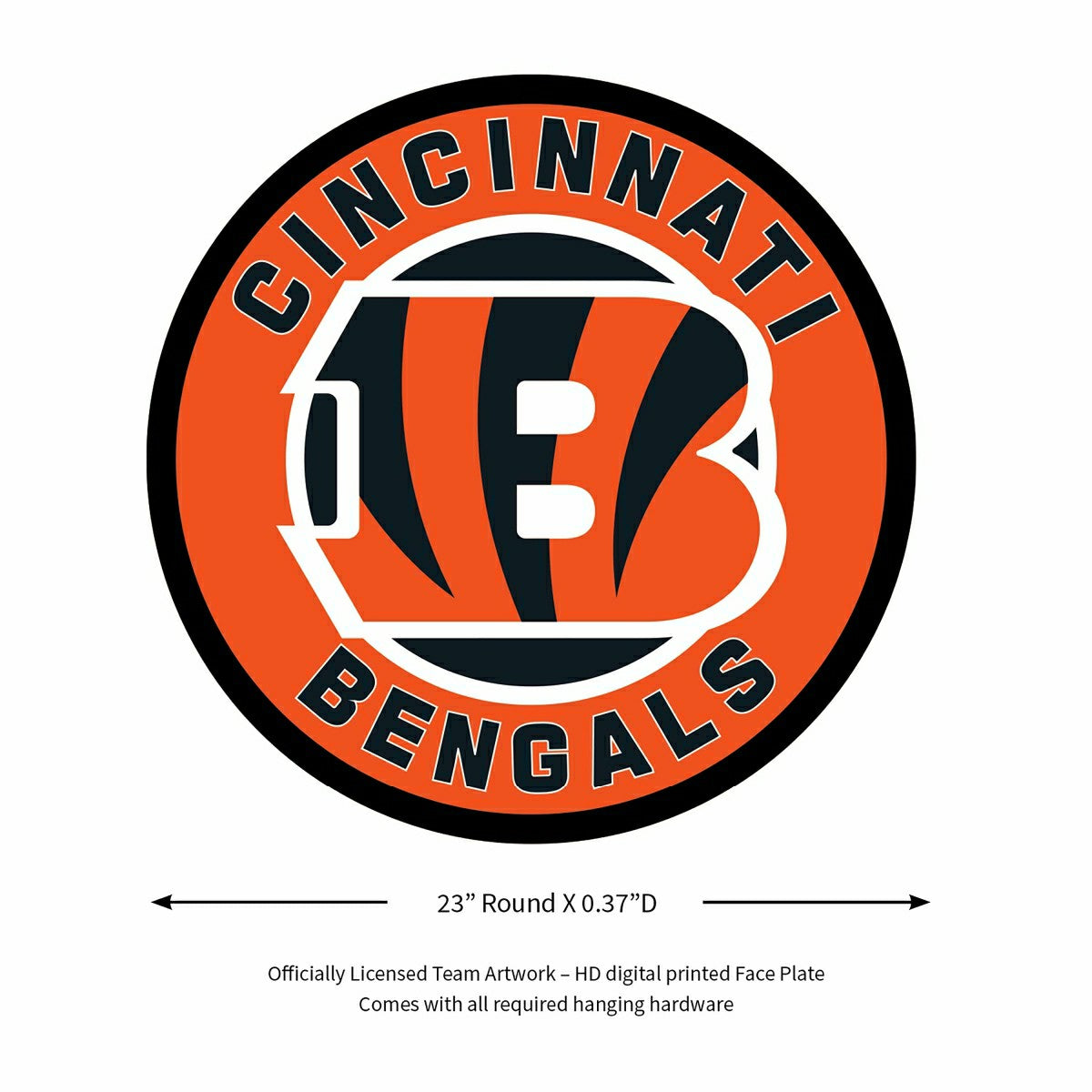 LED Wall Decor, Round, Cincinnati Bengals, NFL, Home