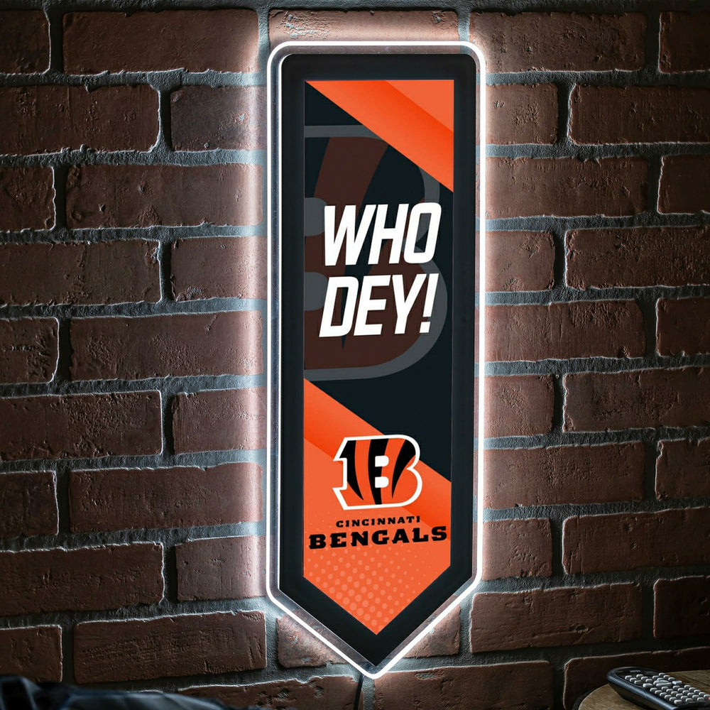 LED Wall Decor, Pennant, Cincinnati Bengals, NFL, Home