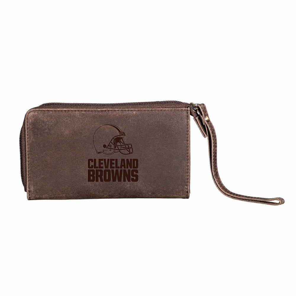 Wristlet Wallet, Brown, Cleveland Browns, NFL, Home