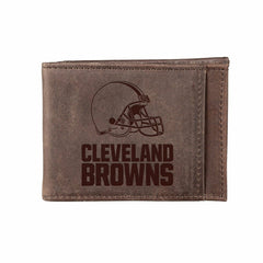Front Pocket Wallet w/ RFID Blocking, Cleveland Browns, Brown, NFL, Home