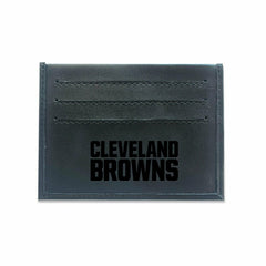 Front Pocket Wallet w/ RFID Blocking, Cleveland Browns, Black, NFL, Home