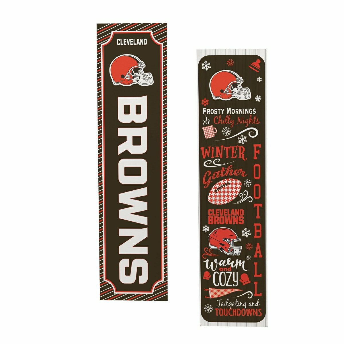 Cleveland Browns Winter Seasonal Double Sided Large Leaner, 46", NFL, Home