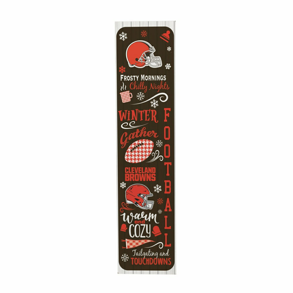 Cleveland Browns Winter Seasonal Double Sided Large Leaner, 46", NFL, Home