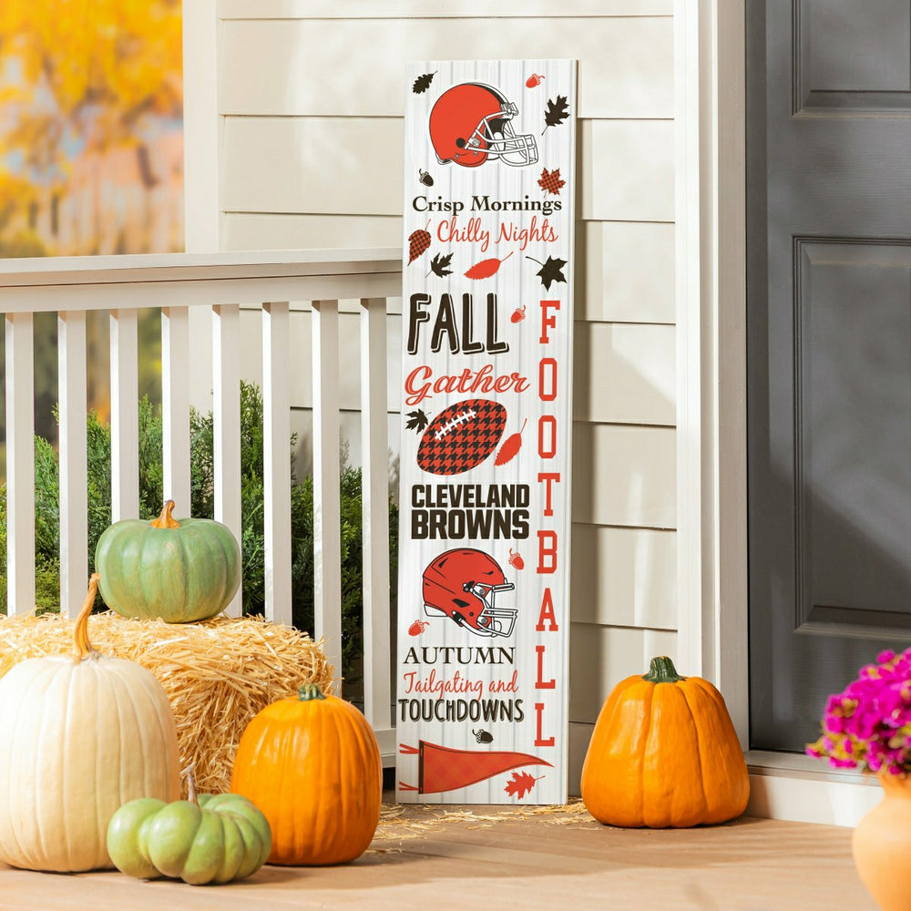 Cleveland Browns Fall Seasonal Double Sided Large Leaner, 46", NFL, Home