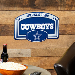 Dallas Cowboys USA Embossed Steel Wall Sign, 11" x 17", NFL, Home
