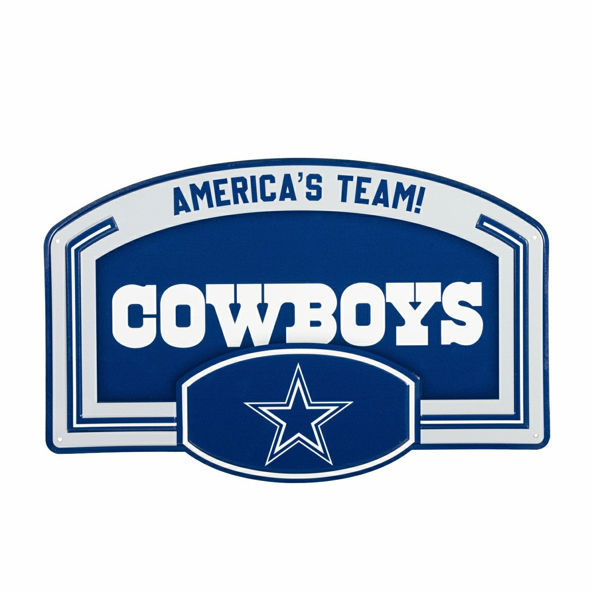 Dallas Cowboys USA Embossed Steel Wall Sign, 11" x 17", NFL, Home