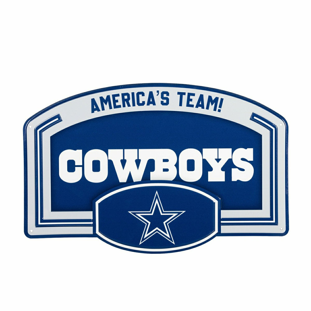 Dallas Cowboys USA Embossed Steel Wall Sign, 11" x 17", NFL, Home