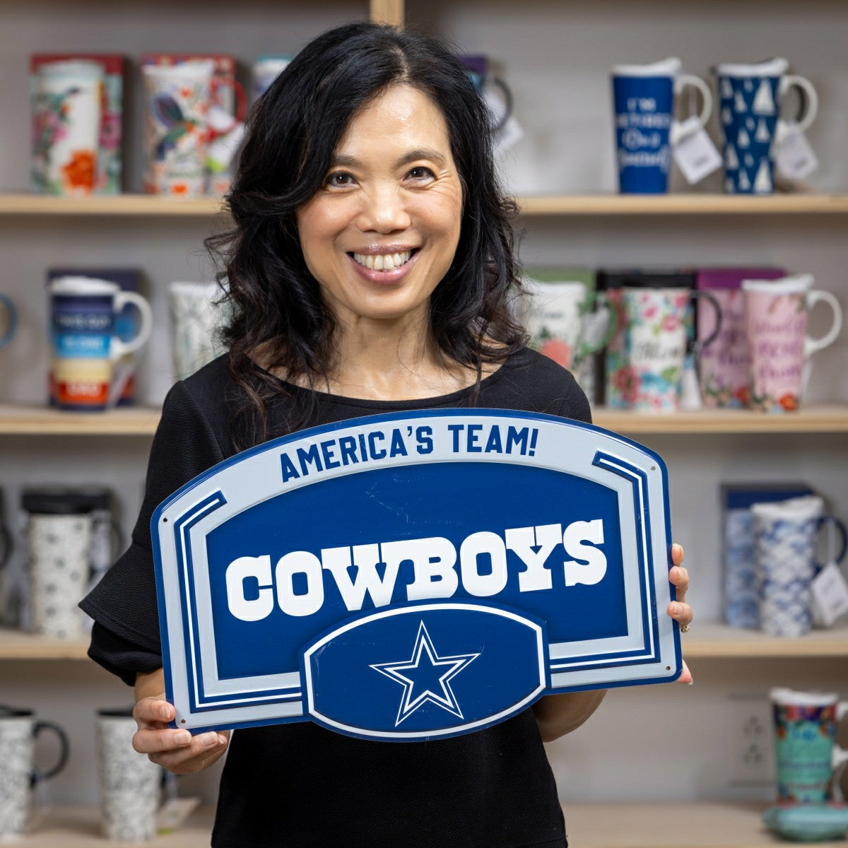 Dallas Cowboys USA Embossed Steel Wall Sign, 11" x 17", NFL, Home