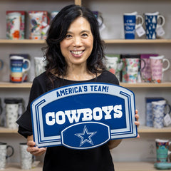 Dallas Cowboys USA Embossed Steel Wall Sign, 11" x 17", NFL, Home