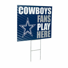 Dallas Cowboys Coroplast Yard Sign "Fans Play Here", NFL, Home