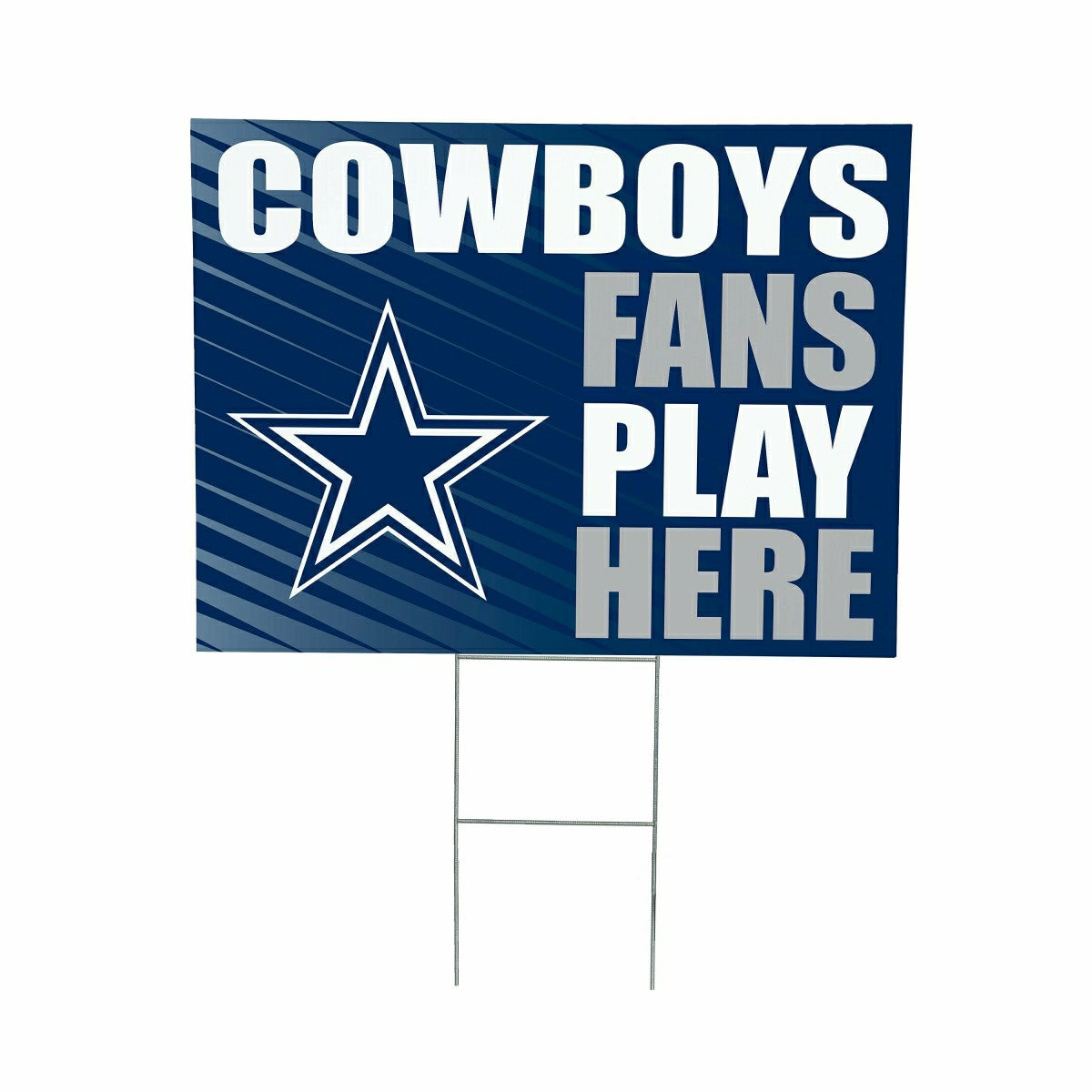 Dallas Cowboys Coroplast Yard Sign "Fans Play Here", NFL, Home