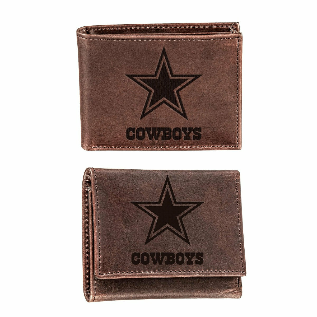 Dallas Cowboys, Bi-Fold and Tri-Fold Wallet Gift Set, Brown, NFL, Home