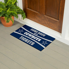 28" x 16" PVC Trapper Mat, Come Back with Tickets, Dallas Cowboys, NFL