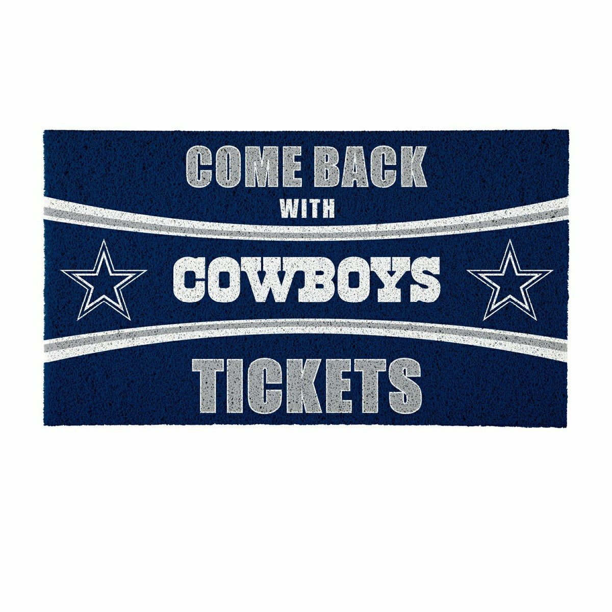 28" x 16" PVC Trapper Mat, Come Back with Tickets, Dallas Cowboys, NFL