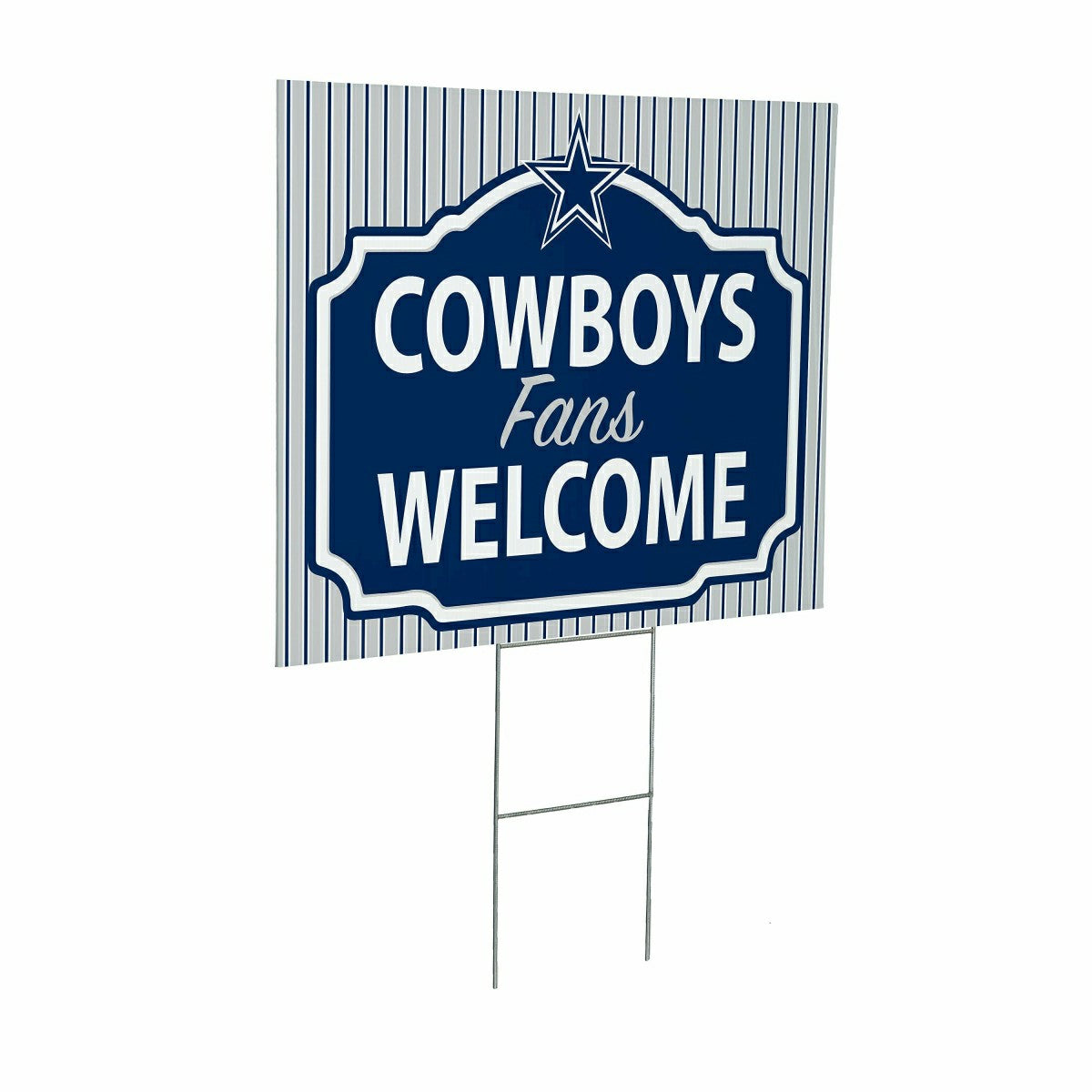 Dallas Cowboys Coroplast Yard Sign, "Fans Welcome", NFL, Home