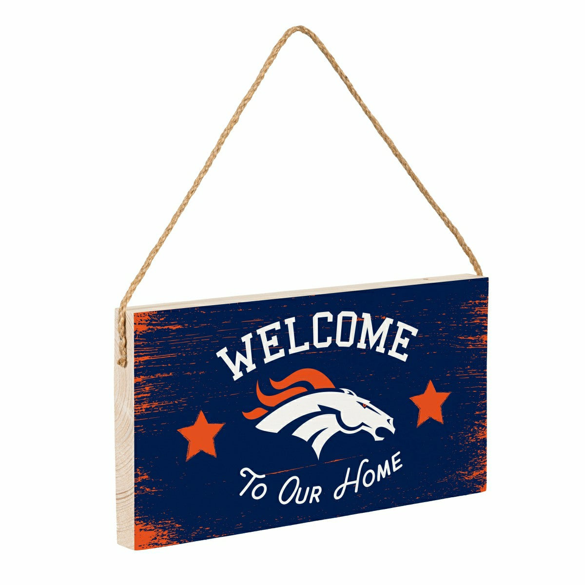 Denver Broncos Wood Wall Sign, 6x11, NFL, Home