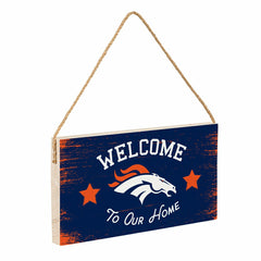 Denver Broncos Wood Wall Sign, 6x11, NFL, Home