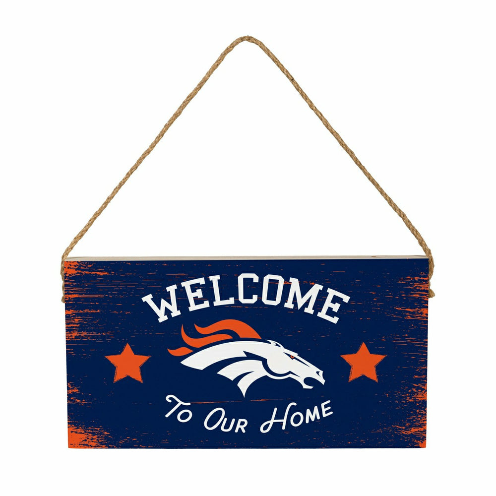 Denver Broncos Wood Wall Sign, 6x11, NFL, Home